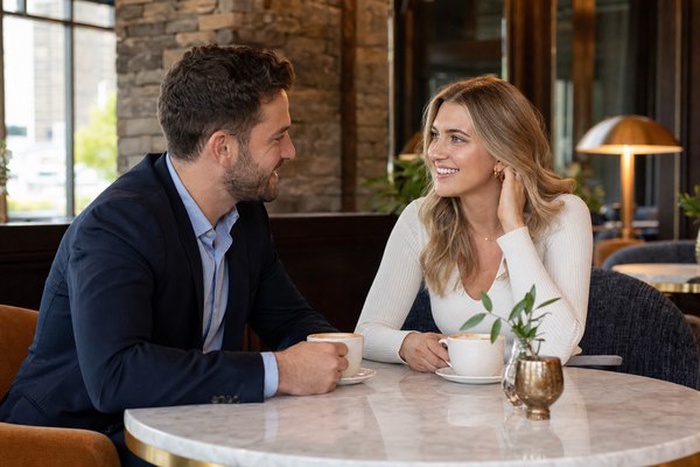 Couple enjoying a date in Moline, Illinois